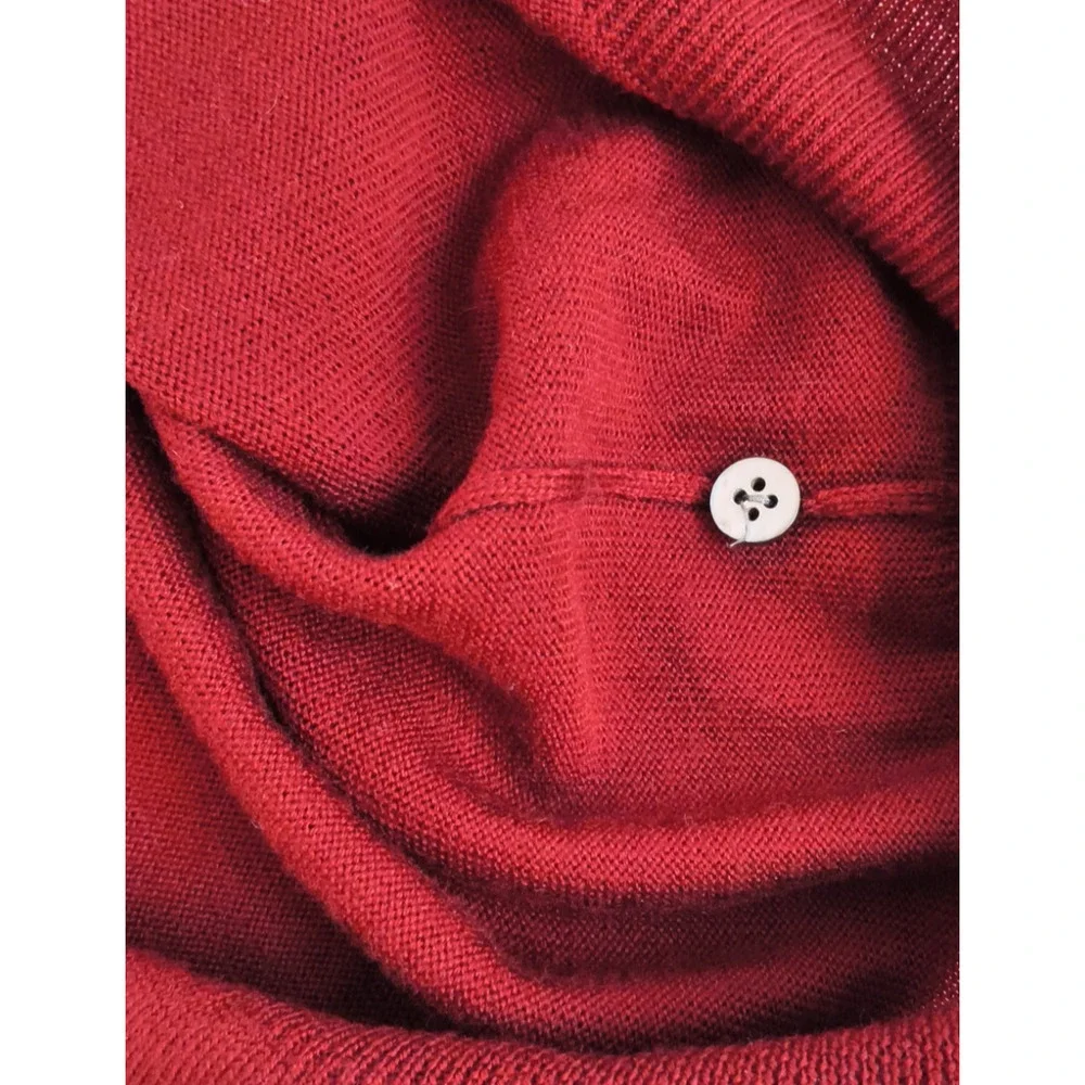 Alfani Merino Wool Polo Sweater Men's XL Red Vintage '90's Hong Kong #W5261